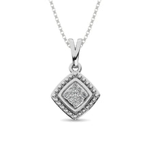 Diamond Fashion Pendant 1/50 ct tw Round-cut in Sterling Silver