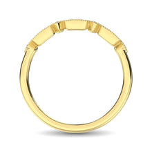 14K Yellow Gold 1/20 Ct.Tw.Diamond Stackable Band