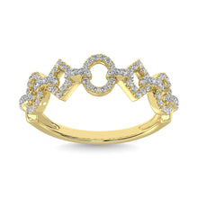 14K Yellow Gold 1/4 Ct.Tw.Diamond Fashion Ring