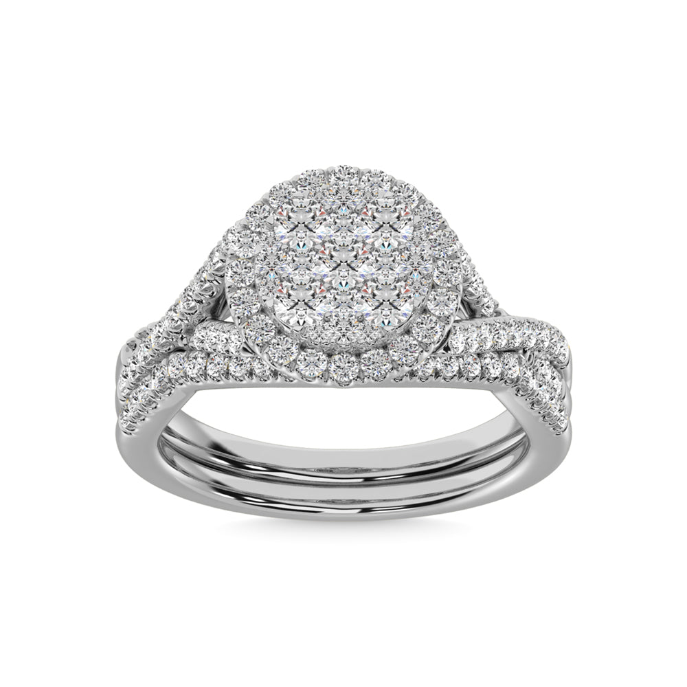 14K White Gold 9/10 Ct.Tw.Diamond Fashion Ring