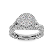 14K White Gold 9/10 Ct.Tw.Diamond Fashion Ring