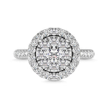 14K White Gold 1 1/2 Ctw Diamond Fashion Ring