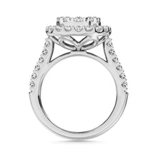 14K White Gold 1 1/2 Ctw Diamond Fashion Ring