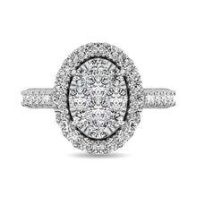 14K White Gold 1 Ctw Diamond Fashion Ring