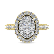 14K Yellow Gold 1 1/2 Ctw Diamond Fashion Ring