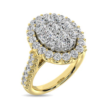 14K Yellow Gold 1 1/2 Ctw Diamond Fashion Ring