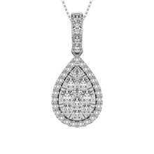 14K White Gold 5/8 Ctw Diamond Fashion Pendant