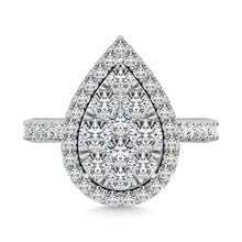 14K White Gold 1 Ctw Diamond Fashion Ring