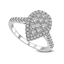 14K White Gold 1 Ctw Diamond Fashion Ring