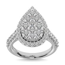 14K White Gold 2 Ctw Diamond Fashion Ring