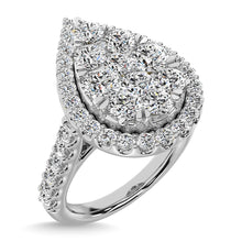 14K White Gold 2 Ctw Diamond Fashion Ring