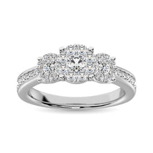 14K White Gold 1 1/2 Ct.Tw.Diamond Fashion Ring