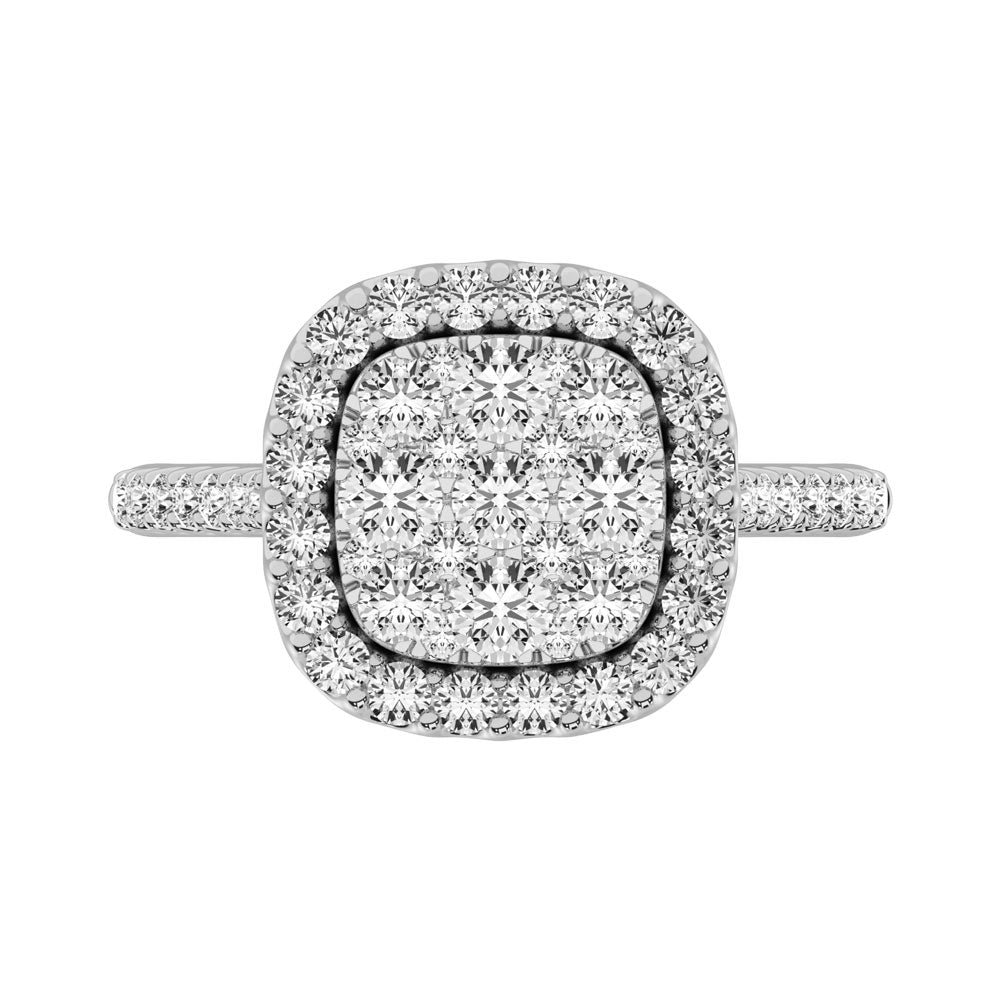 14K White Gold 1 1/5 Ctw Diamond Fashion Ring