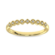 14K Yellow Gold 1/20 Ct.Tw. Diamond Stackable Band