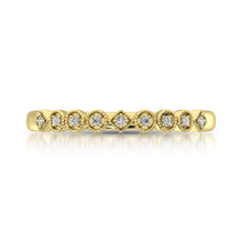 14K Yellow Gold 1/20 Ct.Tw. Diamond Stackable Band