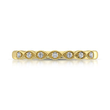 14K Yellow Gold 1/20 Ct.Tw. Diamond Stackable Band