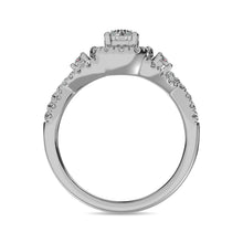 14K White Gold 1 Ct.Tw.Diamond Halo Engagement Ring