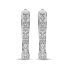 Diamond 1/10 Ct.Tw. Hoop Earrings in 10K White Gold