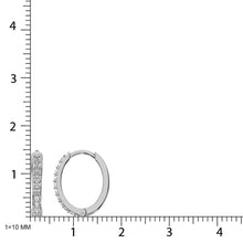 Diamond 1/10 Ct.Tw. Hoop Earrings in 10K White Gold