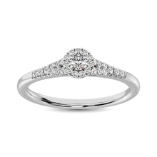 10K White Gold 1/4 Ctw Diamond Engagement Ring