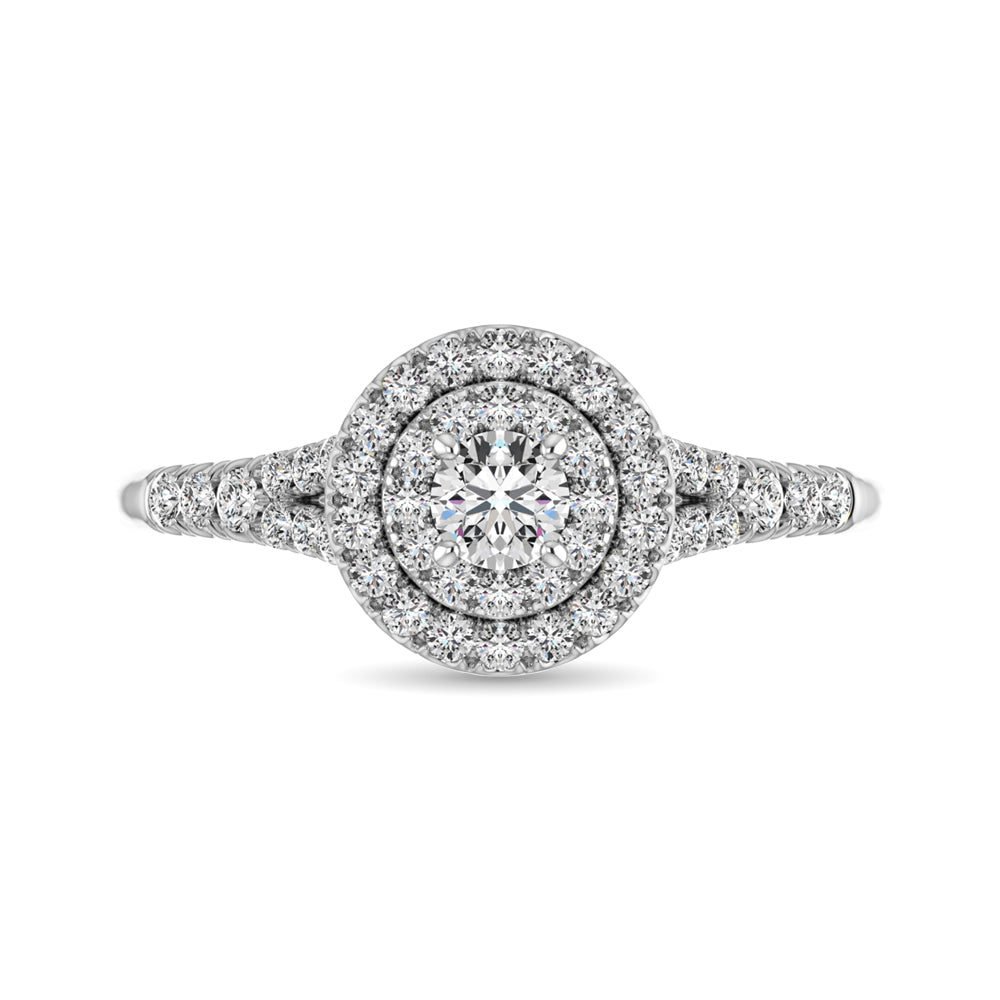 Diamond Engagement Ring 1/2 ct tw in 10K White Gold