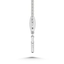 10K White Gold 1/5 Ct.Tw.Diamond Lock & Key Neckalce