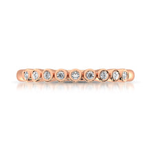 14K Rose Gold 1/10 Ct.Tw.Diamond Stackable Band