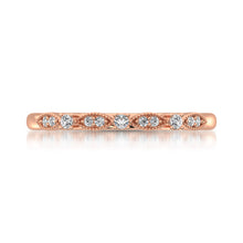 14K Rose Gold 1/10 Ct.Tw.Diamond Stackable Band