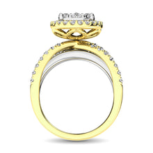 Diamond 1 Ct.Tw. Pear Shape Two Tone Engagement Ring