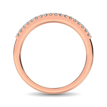 10K Rose Gold 1/10 Ctw Diamond Wedding Ring
