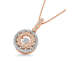 10K Two Tone 1/2 Ctw Diamond Fashion Pendant