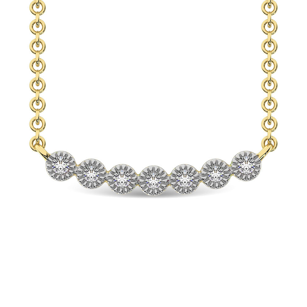 Diamond 1/10 Ct.Tw. Fashion Necklace in 10K Yellow Gold
