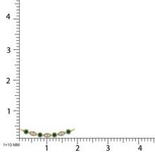 Diamond 1/10 Ct.Tw. And Tsaverite Fashion Necklace in 10K Yellow Gold