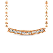 Diamond 1/10 Ct.Tw. Fashion Necklace in 10K Rose Gold