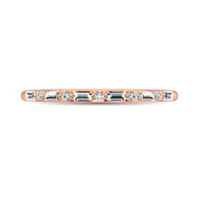 14K Rose Gold 1/10 Ctw Diamond Stackable Ring
