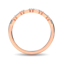 14K Rose Gold 1/10 Ctw Diamond Stackable Ring