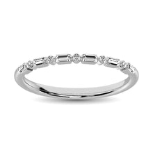 14K White Gold 1/10 Ctw Diamond Stackable Ring