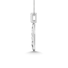Diamond 1/6 Ct.Tw. Round and Baguette Cut Infinity Pendant in 10K White Gold