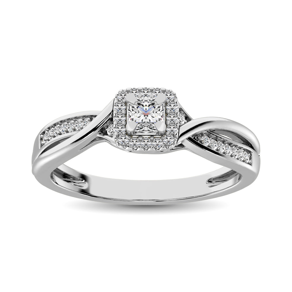 Diamond 1/6 Ct.Tw. Promise Ring in 10K White Gold