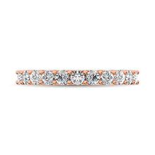 14K Rose Gold Diamond 3/4 Ct.Tw. 9 Stone Anniversary Band