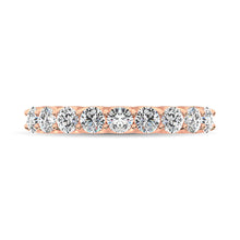 14K Rose Gold Diamond 1 Ct.Tw. 9 Stone Anniversary Band