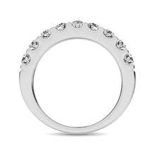 14K White Gold Diamond 1/4 Ct.Tw. 9 Stone Anniversary Band