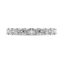 14K White Gold Diamond 1 Ct.Tw. 9 Stone Anniversary Band