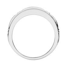 Diamond 1/4 Ct.Tw. Mens Wedding Band in 10K White Gold