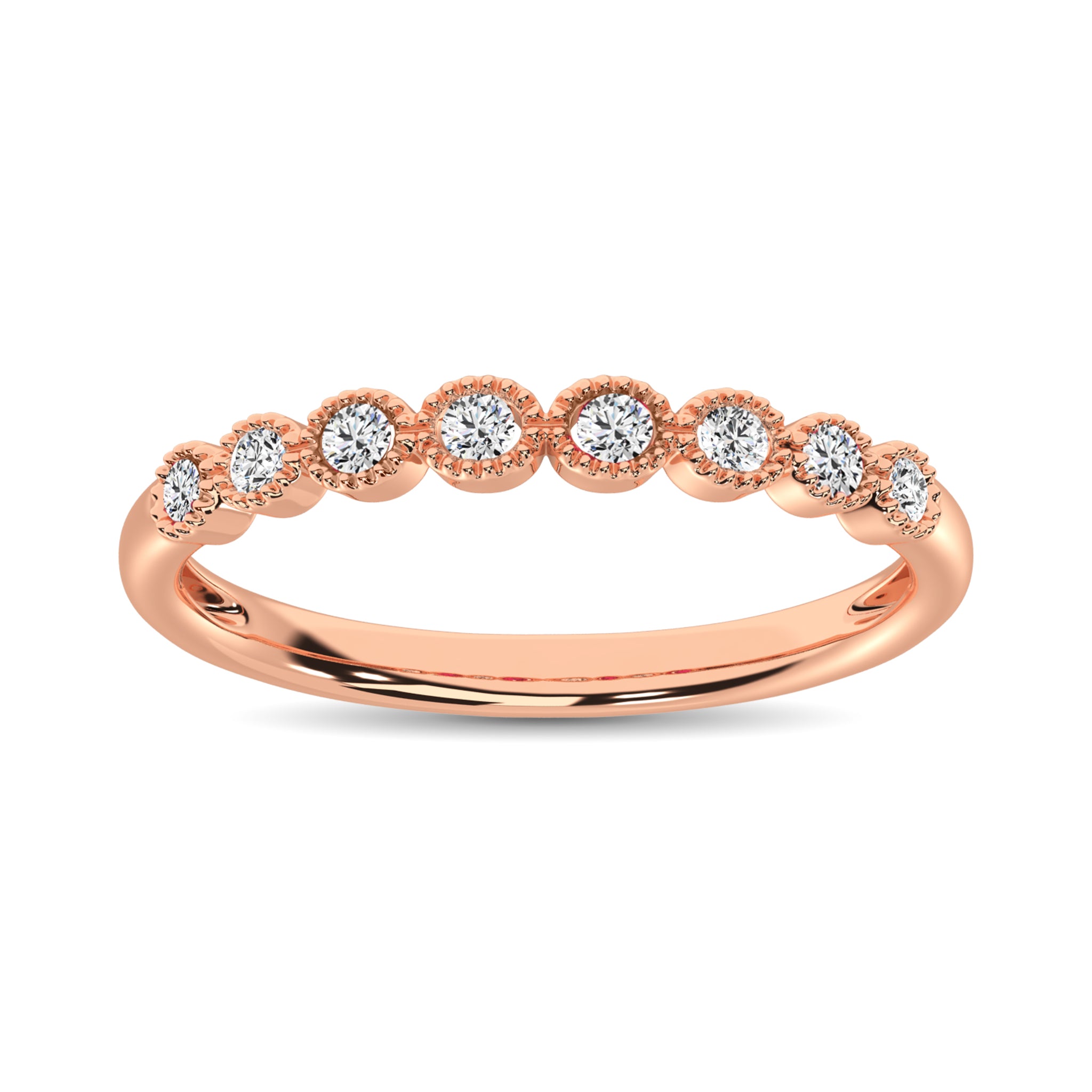 Diamond 1/6 Ct.Tw. Stack Band in 14K Rose Gold