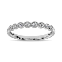 14 White Gold Diamond 1/6 ctw Bubble stackable Band - thediamondsq