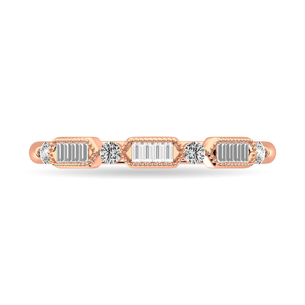 Diamond 1/5 Ct.Tw. Anniversary Band in 14K Rose Gold