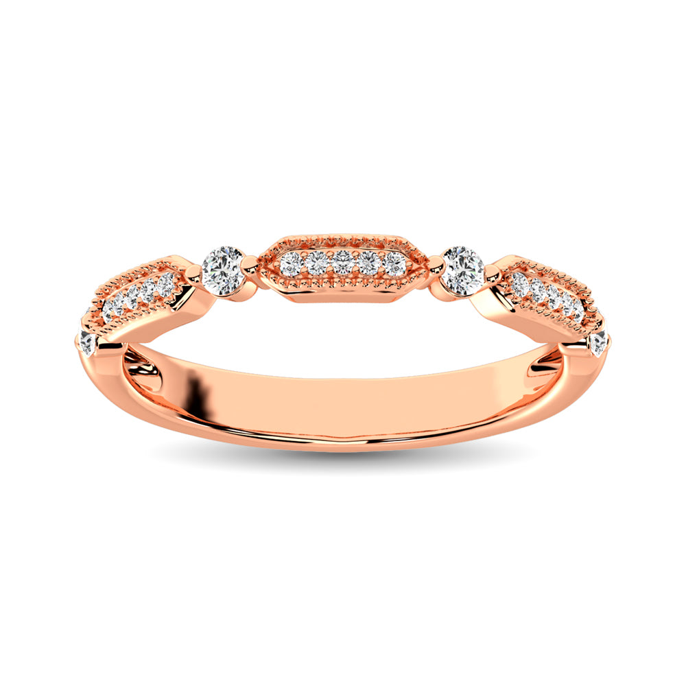 Diamond 1/5 Ct.Tw. Stack Band in 14K Rose Gold