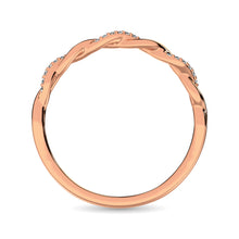 10K Rose Gold 1/20 Ctw Diamond Annivesary Band