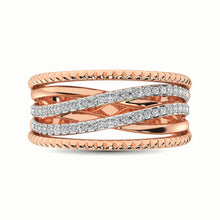 14K Rose Gold 1/3 Ct.Tw. Diamond Fashion Ring
